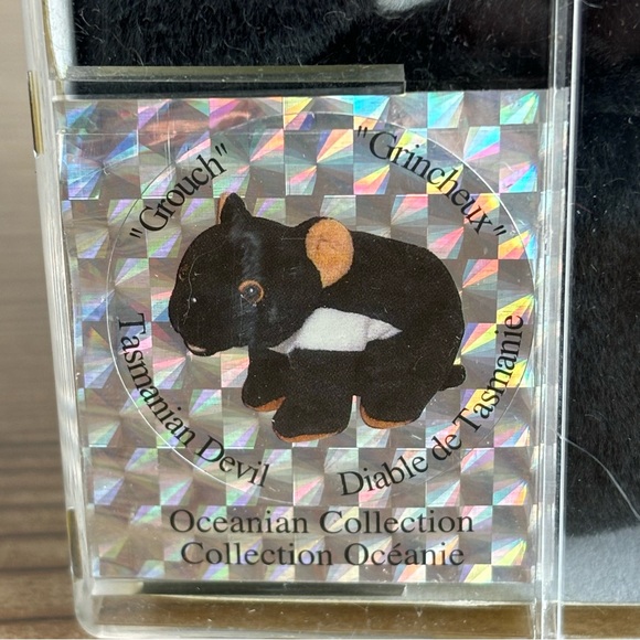 Geo Pals “Grouch” The Tasmanian Devil Bean Bag Toy Plush In Case - Picture 8 of 9